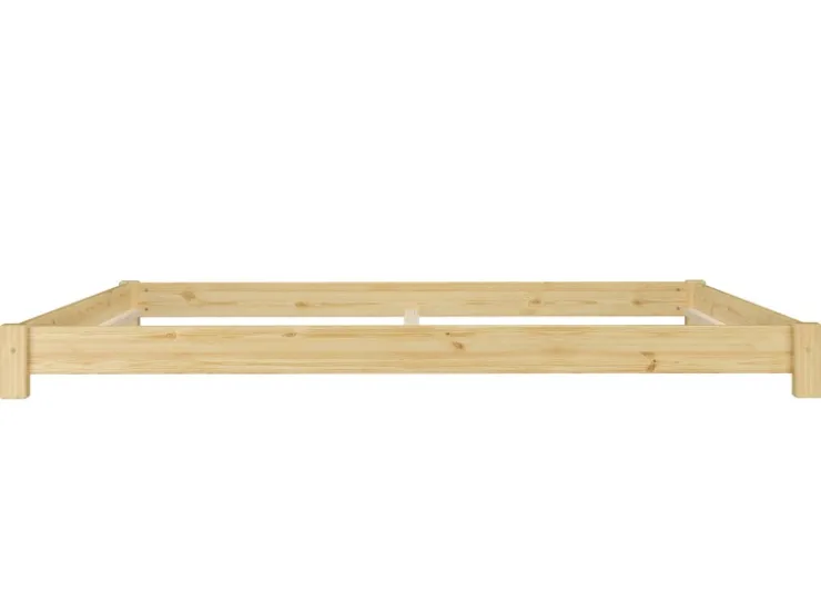 Erst-Holz Flaches Ehebett Bodenbett Doppelbett 180 x 200 Kiefer Modell 51 Rollrost inkl.