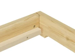 Erst-Holz Futonbett Massivholz Extra Niedrig Kiefer Massivholz 140 x 200 Rollrost inkl.