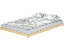Erst-Holz Futonbett Massivholz Extra Niedrig Kiefer Massivholz 140 x 200 Modell 47 ohne Zubehör