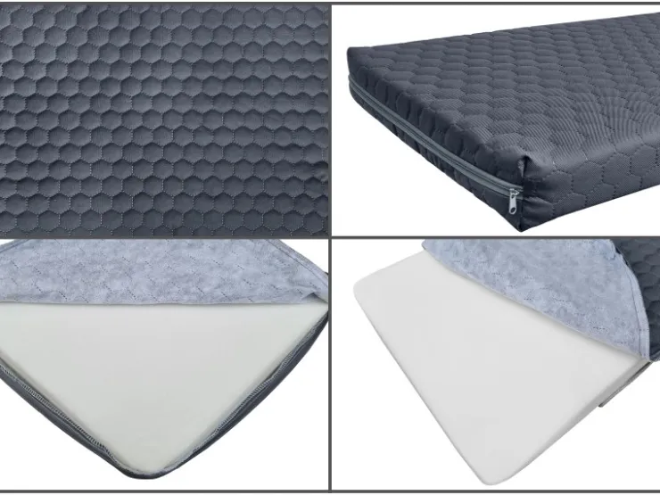Erst-Holz Hundesofa XXL für Dogge Bernhardiner Tierbett 120 x 70 cm Kiefer Weiß mit Rollrost. Polster und Matratze* Hundebedarf