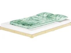 Erst-Holz Niedrigbett Futon Unbehandeltes Holz Loftbett 180 x 200 cm Fichte Tanne Modell 47 ohne Zubehör* Betten