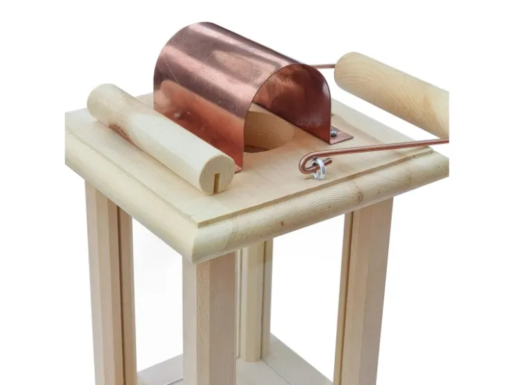 Erst-Holz Schöne Zirbenholzlaterne für Innenräume und Draußen als Dekoration