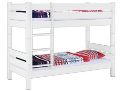 Erst-Holz Teilbares Etagenbett 100 x 200 Kiefer Weiß für Erwachsene Modell 16 ohne Zubehör* Betten|Leitern