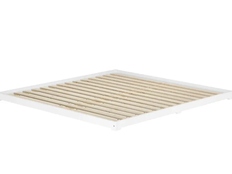 Erst-Holz Weißes Niederflurbett Futonbett Kieferholzbett 180 x 200 Modell 47 ohne Zubehör