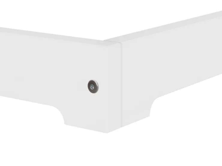 Erst-Holz Weißes Niederflurbett Futonbett Kieferholzbett 180 x 200 Modell 47 ohne Zubehör