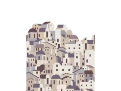 ESTAhome Fototapete Mediterrane Häuser Beige und Grau 200 x 279 cm 159260* Fototapeten