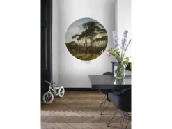 ESTAhome Selbstklebende Runde Tapete Italienische Landschaft Dunkelgrün Ø 140 cm 159011* Wandtattoos