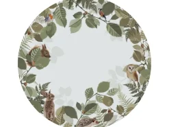 ESTAhome Selbstklebende Runde Tapete Waldtiere Grün und Braun Ø 70 cm 159069* Wandtattoos