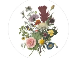 ESTAhome Selbstklebende Runde Tapete Blumenstrauß Grün Rosa und Gelb Ø 70 cm 158996* Wandtattoos