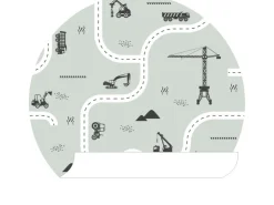 ESTAhome Selbstklebende Runde Tapete Fahrzeuge Mintgrün Ø 70 cm 159066* Wandtattoos