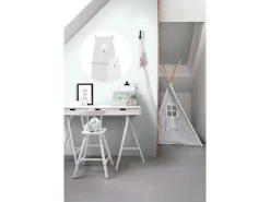 ESTAhome Selbstklebende Runde Tapete Bären Hellgrau Ø 70 cm 158976* Wandtattoos