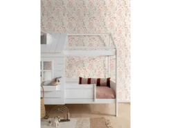 ESTAhome Tapete Blätter und Blumen und Orange 50 x 900 cm