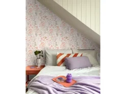 ESTAhome Tapete Blätter und Blumen und Orange 50 x 900 cm