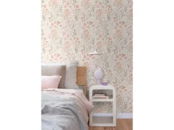 ESTAhome Tapete Blätter und Blumen und Orange 50 x 900 cm