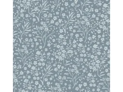 ESTAhome Tapete Blumen Graublau 50 x 900 cm 139885* Dekorative Tapeten