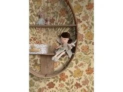 ESTAhome Tapete Blumen Ockergelb und Beigebraun 50 x 900 cm* Tapetenmuster
