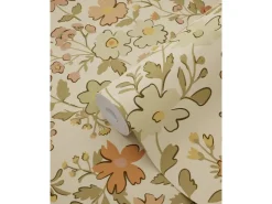 ESTAhome Tapete Blumen Ockergelb und Beigebraun 50 x 900 cm* Tapetenmuster