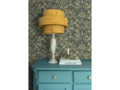ESTAhome Tapete Blumenmuster im Jugendstil Grau Blau und Beige 50 x 900 cm* Dekorative Tapeten