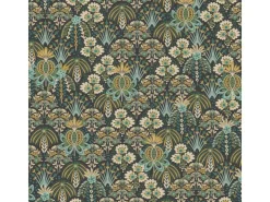 ESTAhome Tapete Blumenmuster im Jugendstil Grau Blau und Beige 50 x 900 cm* Dekorative Tapeten