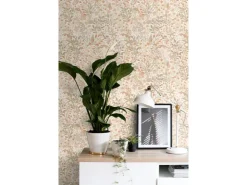 ESTAhome Tapete Feldblumen Terrakotta und Graugrün 50 x 900 cm* Dekorative Tapeten