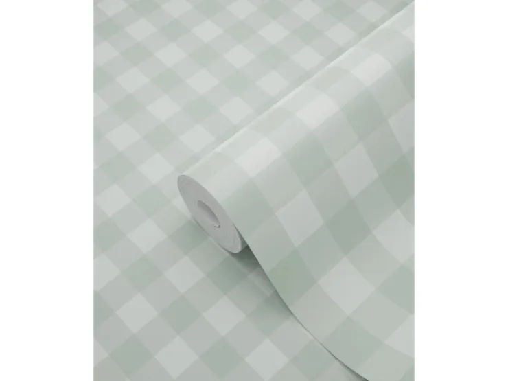 ESTAhome Tapete Karomuster Grün 50 X 900 Cm 131301