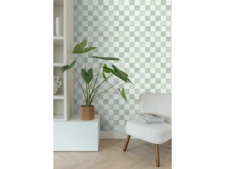 ESTAhome Tapete Karomuster 53 cm x 10.05 m