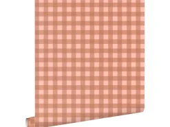 ESTAhome Tapete Karomuster Terrakottarosa 50 x 900 cm* Tapetenmuster