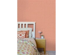 ESTAhome Tapete Karomuster Terrakottarosa 50 x 900 cm* Tapetenmuster