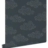 ESTAhome Tapete Kleine Wolken Dunkelblau 50 x 900 cm 139980* Tapezierzubehör