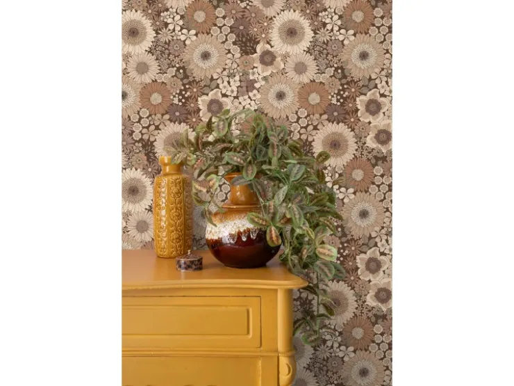 ESTAhome Tapete Retro Blumen 50 x 900 cm