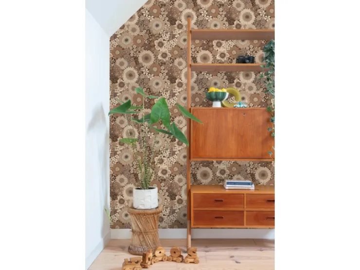 ESTAhome Tapete Retro Blumen 50 x 900 cm