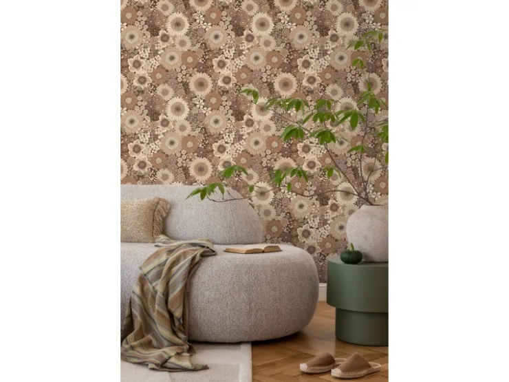 ESTAhome Tapete Retro Blumen 50 x 900 cm