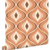 ESTAhome Tapete Retro-Ornamente Orange und Braun 50 x 900 cm 130986