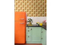 ESTAhome Tapete Retro-Ornamente Orange und Braun 50 x 900 cm