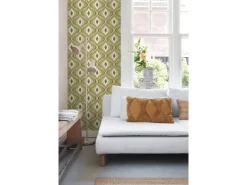 ESTAhome Tapete Retro-Ornamente Graugrün 50 x 900 cm 130987* Dekorative Tapeten