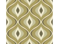 ESTAhome Tapete Retro-Ornamente Graugrün 50 x 900 cm 130987* Dekorative Tapeten
