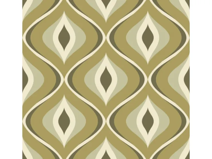 ESTAhome Tapete Retro-Ornamente Graugrün 50 x 900 cm 130987* Dekorative Tapeten