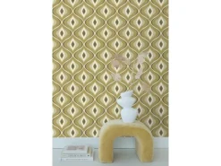 ESTAhome Tapete Retro-Ornamente Graugrün 50 x 900 cm 130987* Dekorative Tapeten