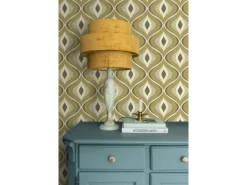 ESTAhome Tapete Retro-Ornamente Graugrün 50 x 900 cm 130987* Dekorative Tapeten