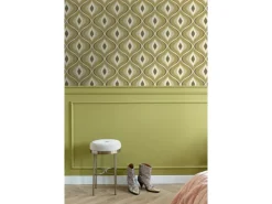 ESTAhome Tapete Retro-Ornamente Graugrün 50 x 900 cm 130987* Dekorative Tapeten