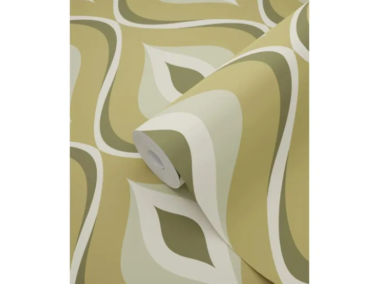 ESTAhome Tapete Retro-Ornamente Graugrün 50 x 900 cm 130987* Dekorative Tapeten