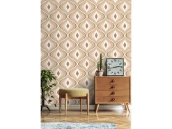 ESTAhome Tapete Retro-Ornamente Beige und Braun 50 x 900 cm* Dekorative Tapeten