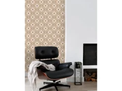 ESTAhome Tapete Retro-Ornamente Beige und Braun 50 x 900 cm* Dekorative Tapeten