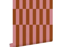 ESTAhome Tapete Streifen und Rot 50 x 900 cm