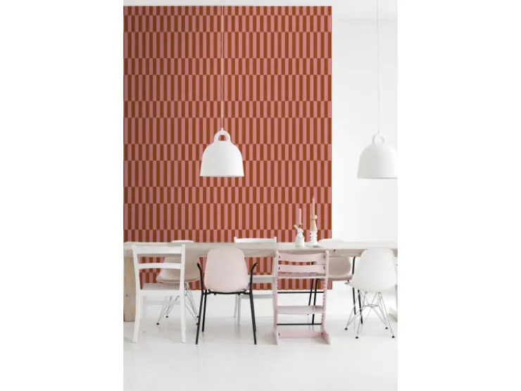 ESTAhome Tapete Streifen und Rot 50 x 900 cm