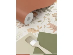 ESTAhome Tapete Wald Mit Waldtieren 7401 Crême-Weiß und Beige 53 cm x 1005 m