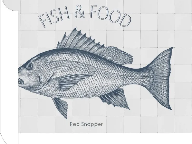 ESTAhome Wandtattoo Fisch Blau 70 x 46,5 cm 159037* Wandtattoos