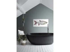 ESTAhome Wandtattoo Fisch Grau und Rot 97 x 48,5 cm 159039