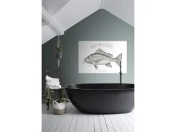 ESTAhome Wandtattoo Fisch Schwarz 145 x 97 cm 159043* Wandtattoos