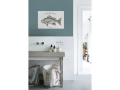 ESTAhome Wandtattoo Fisch Schwarz 70 x 46,5 cm 159036* Wandtattoos
